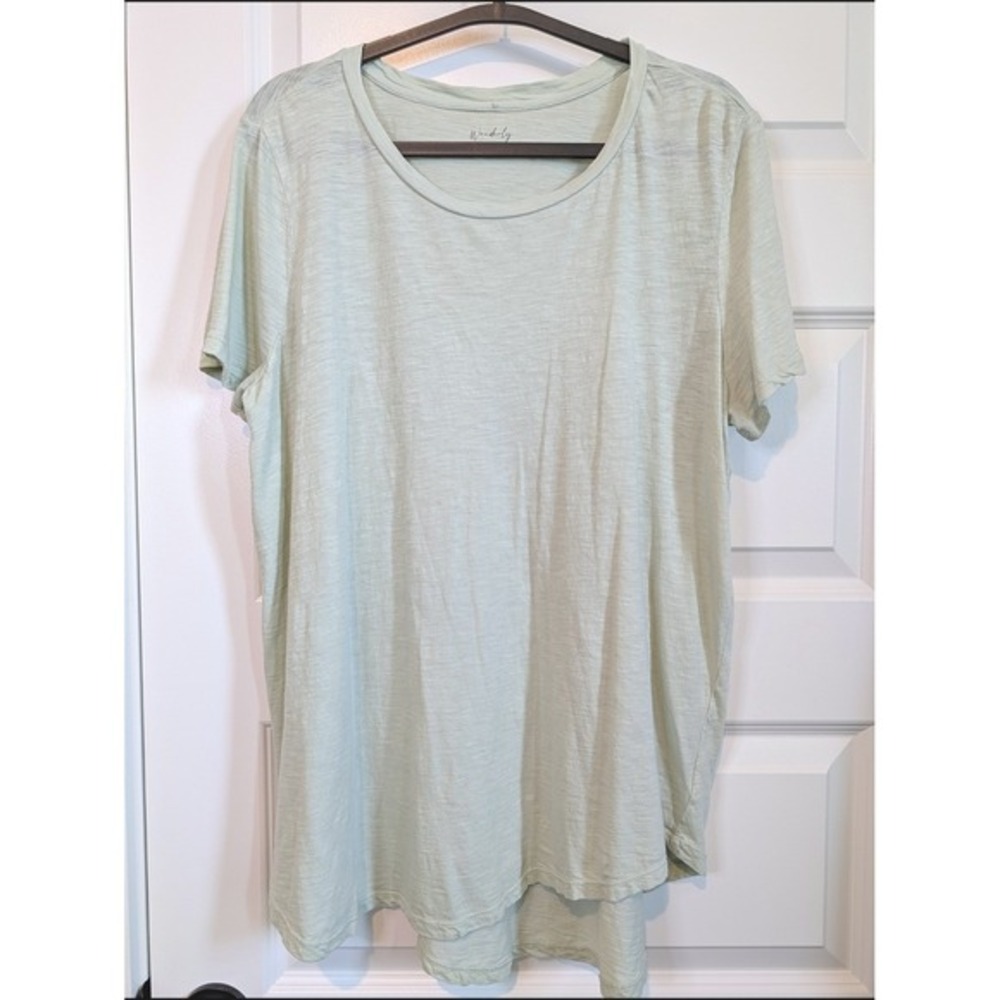 Wonderly Light Sage Short Sleeve Crewneck Tee‎